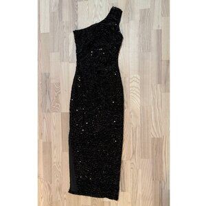 Petal & Pup Kiki One Shoulder Sequin Midi Dress Size XS